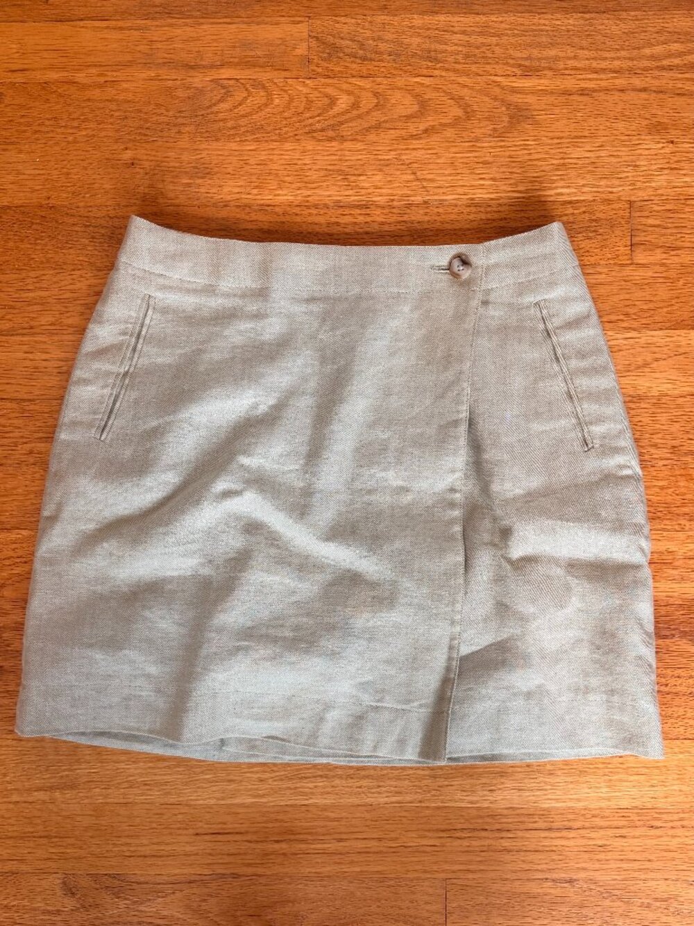 J.Crew Linen Wrap Skirt - Picture 2 of 4